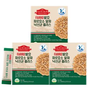 FARRO 엠머밀 파로효소 알파 낙산균 30포x3박스/3개월