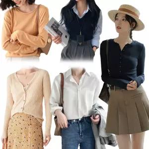 제라카 봄시즌/셔츠/블라우스/니트/티셔츠/맨투맨/가디건/밴딩바지/청바지/스커트 모음전