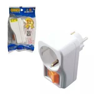 일신 (절전 1구 어댑터)14393 스위치부착 콘센트 접지