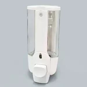 1구 디스펜서 350ml 욕실 모텔 호텔 숙박업소 벽걸이형 샴푸 물비누 주방세제 부착형 용기