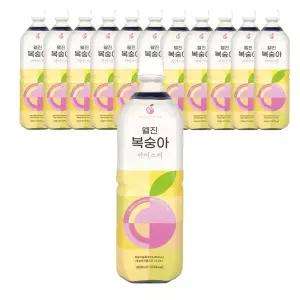 웰진 복숭아 아이스티 1L X 12개 과일원액 희석음료
