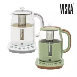 리퍼상품 비스카 유리 티포트 전기주전자 1.5L (색상랜덤)