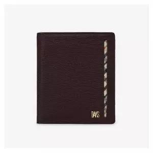 [롯데백화점]닥스 액세서리 [선물포장/쇼핑백동봉]브라운 가죽 골드로고 중지갑 DBWA2F913W3