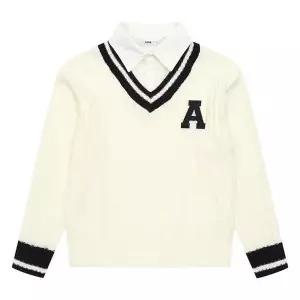 [소이] HC22 셔츠레이어드케이블니트티 남여공용 봄가을용 셔츠 레이어드 니트 박 (S31605075)