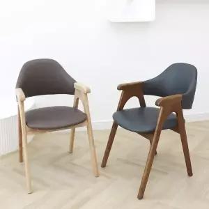 파스텔우드 비올렛S 원목 식탁의자 카페의자 팔걸이의자