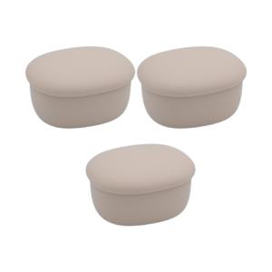 리브야 실리콘 밀폐용기, 베이지, 300ml, 3개