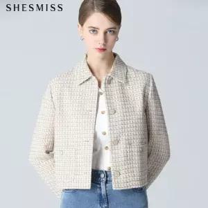 [쉬즈미스(SHESMISS)] 기품있는 카라넥 트위드 재킷 (택가격 368000원)