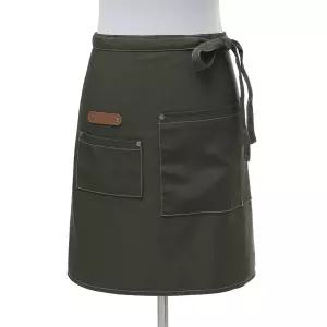 소빙 식당 카페 서빙 직원 짧은 허리 앞치마 투포켓 카키 조개구이일회용앞치마