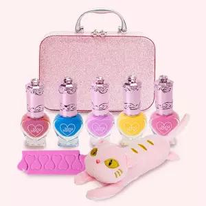 봉봉프렌즈 여아 스티커 유아 어린이 매니큐어5개+가방+손목받침대+토세퍼레이터(오로라세트)