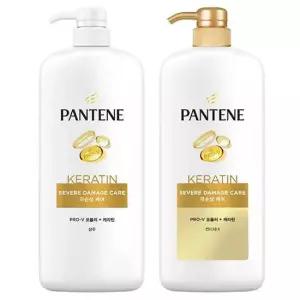 팬틴 케라틴 극손상케어 샴푸X1개 컨디셔너 린스X1개 1200ml 대용량