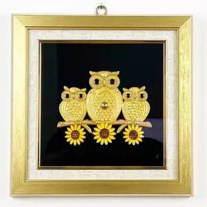 황금 주물 부엉이 인테리어 고급 액자 거실액자