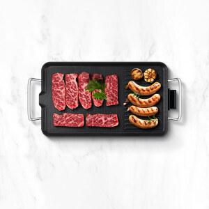 컴스 가정용 전기그릴 삽겹살 스테이크 전 부침 고기불판 소형 WJ981