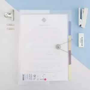 히키스 학교 학원 서류정리 A4 클리어파일 5포켓 CF10