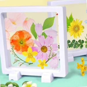 압화 액자만들기 탁상용 투명 정사각형 액자 11x11cm 공예부자재 유아교구