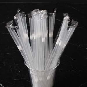 자바라 플라스틱 일회용 빨대 7X210 투명 개별 2000개 스타벅스빨대 일회용빨대 긴빨대 21cm