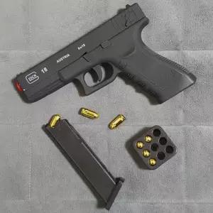 탄피배출 반자동 권총 검정색 글록18