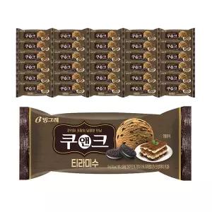 [빙그레][G] 빙그레 쿠앤크 티라미수 30개 바 아이스크림