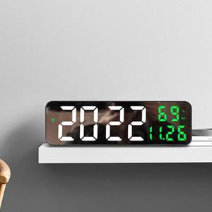 무선 led 탁상시계 직사각 디지털 무소음 전자 알람시계 벽결이형 대형