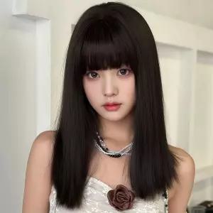 키라비 가발 여성 통가발 스트레이트 긴머리 46cm KPE0487