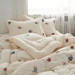 차렵 이불 세트 곰돌이 패턴 슈퍼싱글/베개/차렵이불/모달/기숙사/봄이불/이불세트/침대/간절기/이불