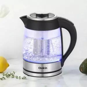 키친플라워 쿠킨 유리 망 티포트 1.8L KEK-GF181GT