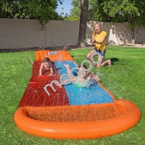 야외 워터 슬라이드 놀이터 분수 접이식 에어바운스 물놀이