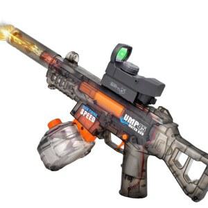 불꽃 LED 전동물총 전동 자동 대용량 워터건 연발 블루 물총