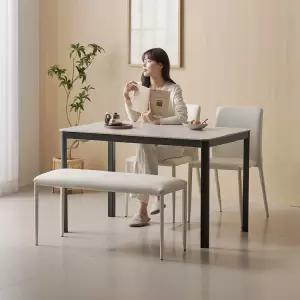 한샘몰pick 보니애 나폴리 포세린 세라믹 식탁세트 4인용 1200 (벤치형/체어형 선택)