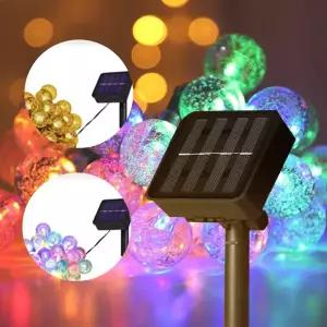 [벨톤]태양광 줄조명 버블 앵두 알전구 17mm 야외 정원등 캠핑 조명 LED 크리스마스 전구 7M-22M