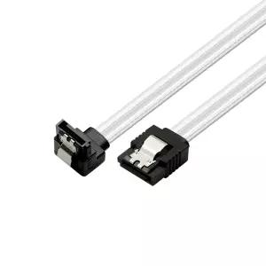 마하링크 SATA3케이블 6Gb/s ㄱ형 Lock 투명 화이트 0.5M ML-S3LLW