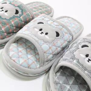 2종세트 층간소음 방지 미끄럼방지 푹신한 남자 3중쿠션 거실 면 퀼트 실내화