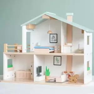 원목 인형의 집 역할놀이 미니어처 하우스 주방 우드 놀이