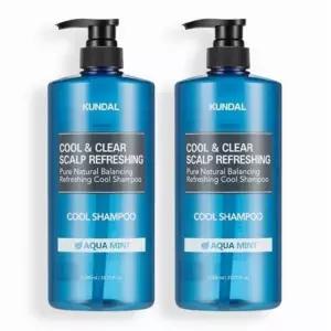 쿤달 스칼프 리프레싱 쿨 샴푸 아쿠아민트 1058ml x 2개 상쾌한 개운한 부드러운 헤어케어 대용량