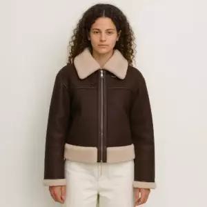 [최초가590 000]시그니처 크랙 레더 양모 시어링 리얼 무스탕_SOJK251106