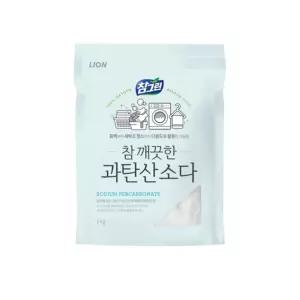 (내용중량:1KG) 참그린 참 깨끗한 과탄산소다 1kg 리필 라이온코리아/삶는/세제/과탄산/소다/세탁/세척
