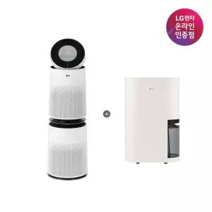 LG 퓨리케어 AI 360 공기청정기 + LG 휘센 오브제컬렉션 제습기 (AS285DWWC + DQ214MEGA)