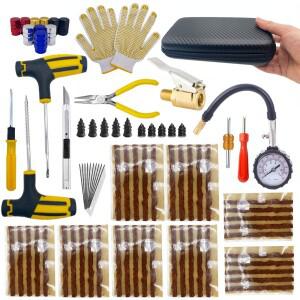 자동차 타이어 수리 키트 펑크 플러그 도구 범용 스트립 교반 접착제 비상