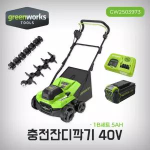 그린웍스 40V 디태쳐 1B세트 디태처 잔디관리기 경작기 GW2503973