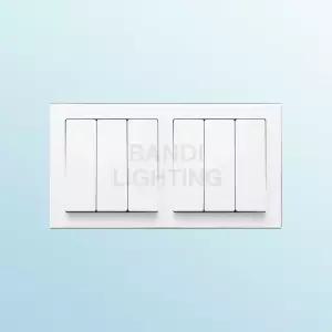 나노 유로 중6구 스위치 융스타일 유럽형 사각 전기 전등 조명 매입 