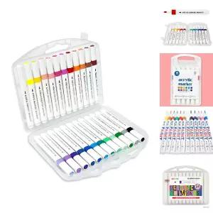 문교 아크릴 마카 24색 불투명/펜/마카펜/마커/마커펜/아크릴펜/드로잉/디자인/드로잉펜/색칠/도구/마킹펜