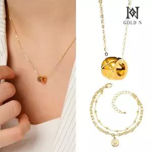 골드앤 순금 24K 스너글링 세트(24K 팬던트+체인 목걸이+링크 체인 코인 팔찌)