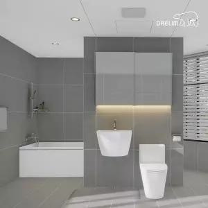 [DAELIM]대림바스 포세린 에디션 애쉬 LED 와이드 슬라이딩장 거실욕실 리모델링