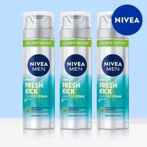 니베아 맨 프레시 킥 쉐이빙폼 200ml 3개