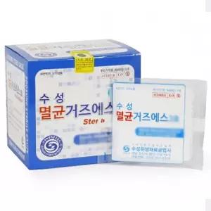 드레싱 수성 멸균거즈 가아제 10CM 100매 4인치 8겹