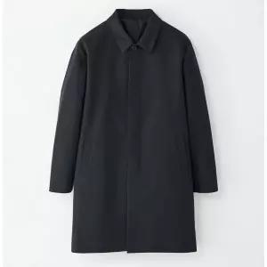 [하프클럽/에스티코]코튼 맥 코트_블랙 (세미오버핏) SCTWA03NSB
