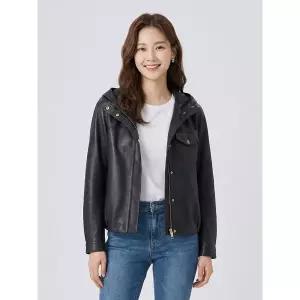 [조이너스]리얼 레더 후드 자켓 JW24LJ9001709A_P406562068