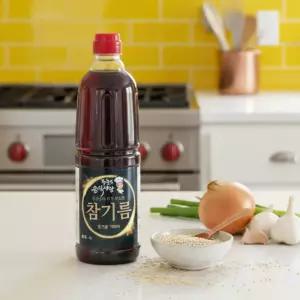 100% 참기름 1000ml 대용량 고소한 전철우 참기름 대용량