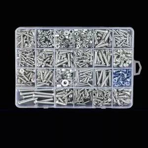 가구나사 바퀴 볼트 너트 와셔 24종세트 공구 나사못 공구세트 가정용 목재피스 인테리어철물 규격 육각 M3