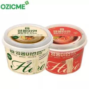 [오직미] 영웅미면 쌀칼국수 멸치/김치맛 12개입(각6개씩)