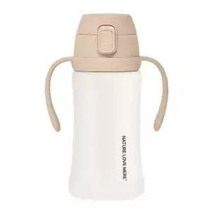 네이쳐러브메레 애니멀프렌즈 원터치 스테인리스 빨대컵 300mL